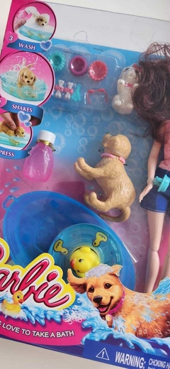 Muñeca Barbie HB 14 - Baño Varias Mascotas - All4Toys