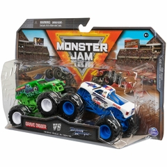 Monster JAM - Escala 1:64 Pack x2 - Grave Digger vs Razin Kane