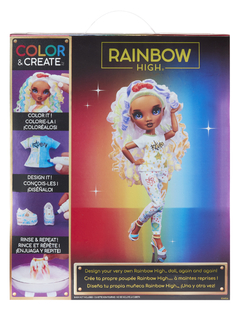 Rainbow High Muñeca Con Ojos Morados Pinta Y Crea Tu Moda Color Create 501077 - tienda online