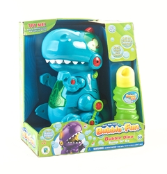 Bubble Fun 99493 Burbujero 20cm Dino T-Rex Luz y Sonido Azul en internet