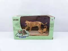 Animal World 99715 Playset 19cm - Pack x2 - Tigre Flia