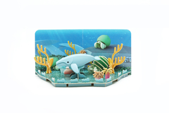 Halftoys Ocean Playset 16cm Cachalote + Diorama Muñeco encastre iman