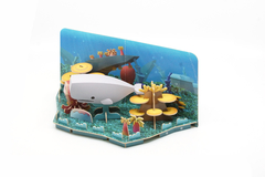 Halftoys Ocean Playset 16cm Ballena + Diorama Muñeco encastre iman