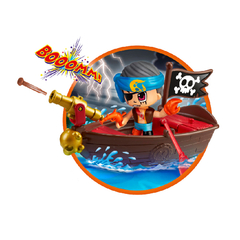 Piny Pon - Bote Pirata, Tiburon 15587 - All4Toys