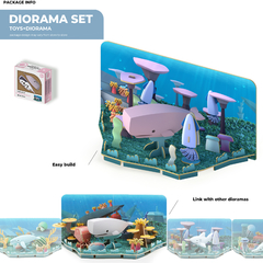 Halftoys Ocean Playset 16cm Ballena + Diorama Muñeco encastre iman - comprar online