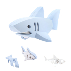 Halftoys Ocean Playset 16cm Tiburon Blanco + Diorama Muñeco encastre iman - All4Toys