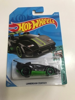 Lamborghini Countach (Negra y verde) Hot Wheels