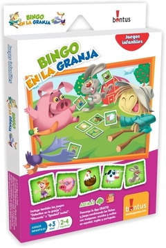 Juegos Infantiles + App Bontus Didactico de cartas Naipes Bingo en la granja