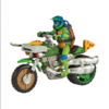 Tortugas Ninja 83430 Figura Articuladas 12cm Set de Leonardo con moto