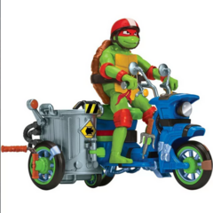 Tortugas Ninja 83430 Figura Articuladas 12cm Set de Rafael Con moto