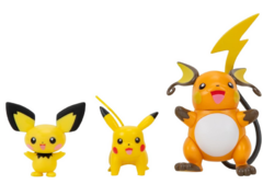Pokemon 2778 - Battle Figure Set x3 Evolution - Pichu Pikachu Raichu - comprar online