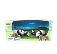 Animal World 99751 Playset 31cm - Pack x4 - Panda Flia