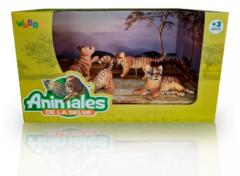 Animal World 99701 Playset 19cm - Pack x4 - Cachorros Tigres