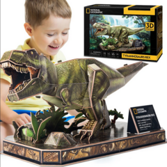 Cubic Fun Rompe 3D 67347 National Geographic Tiranosaurio Rex 52 Pza - All4Toys