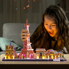 Cubic Fun Rompe 3D 67322 LED Ciudad de Paris 115 Pzas - All4Toys