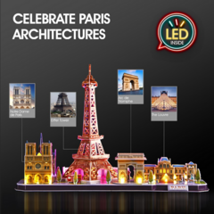 Cubic Fun Rompe 3D 67322 LED Ciudad de Paris 115 Pzas en internet