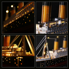 Imagen de Cubic Fun Rompe 3D 67318 Barco Titanic LED 266 Piezas
