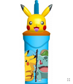 Bazar Pokemon 1036 Vaso c/pikachu tapa 360ml