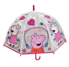 Paraguas Lluvia niños Impermeable Plastico Peppa Pig
