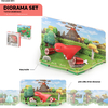 Halftoys Dinosaurio Playset 16cm Tiranosaurio Rex + Diorama Muñeco encastre iman