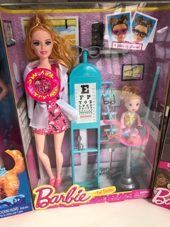 Barbie Muñeca Juguete Varios modelos Oculista Dentista Paseo Perro Mascota - All4Toys