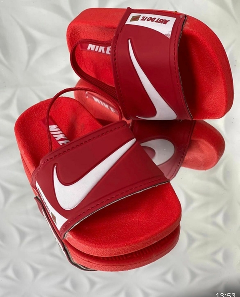 Chinelo Slide Nike vermelho 17 ao 24 Baby Ceci