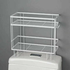 Organizador doble de baño c/autoadhesivo