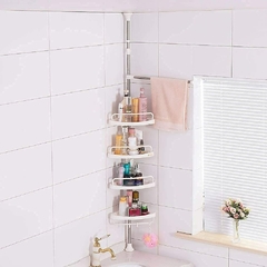 Esquinero regulable con 4 estantes para ducha