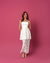 Vestido tomara que caia renda New York - Off white