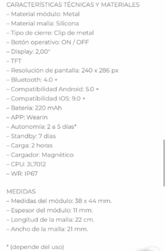 Imagen de SMARTWATCH KNOCK OUT 5156 (5 MALLAS)