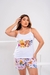 Pijama Short Baby Doll Alcinha Feminino Turma do Pulo Baby