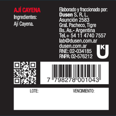 Ají Cayena - Sin TACC - Pote de 120gr en internet