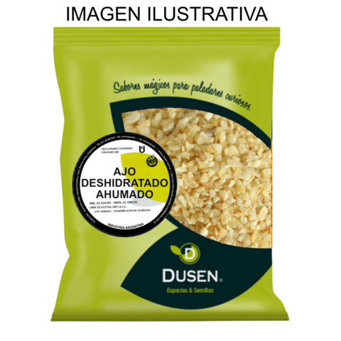 Ajo Deshidratado Ahumado - Sin TACC - Bolsa de 500gr