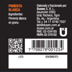 Pimienta Blanca en Grano - Sin TACC - Pote de 150gr en internet