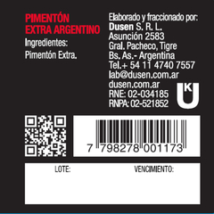 Pimentón Extra Argentino - Sin TACC - Pote de 120gr en internet