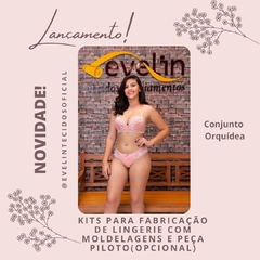 kit para fabricação de lingerie + molde -Conjunto Orquídea - comprar online