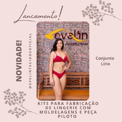 Kit para fabricação de lingerie + molde -Conjunto Lírio - comprar online