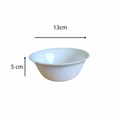 Set Ensaladera + 6 Bowls Vidrio Templado Blanco - tienda online