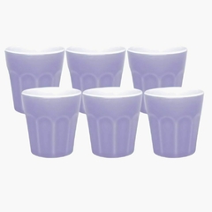 Set x 6 Vaso Cafe 90 CC Lila- Oxford