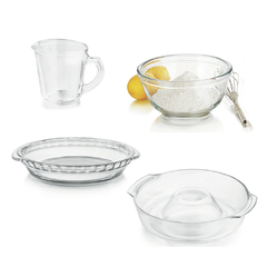 LIBBEY - SET X 4 PIEZAS DE REPOSTERIA DE VIDRIO