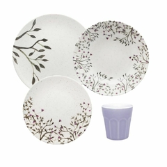 Set x24 pz Unni Lilac Playo Hondo Postre Vaso de Cafe - Oxford