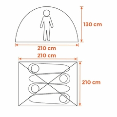 Carpa iglu 4 personas azul en internet