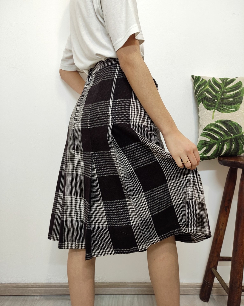 Saia xadrez vintage clearance