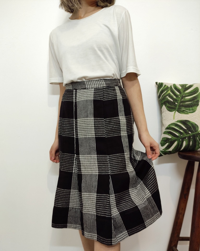 Saia xadrez vintage cheap