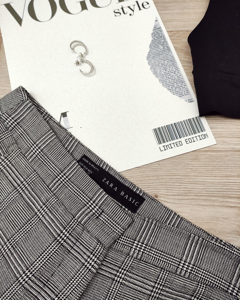 Calça xadrez zara hot sale