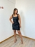 Vestido Feminino curto em couro fake- Preto - comprar online