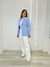 Blazer Feminino em alfaiataria Paula- Azul Bebê - loja online