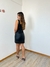 Vestido Feminino curto em couro fake- Preto na internet