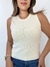 Regata feminina em Tricot com corte a laser - comprar online