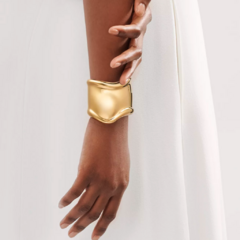 Pulseira de Luxo Tiffany de Designer Assimétrico Aberta Larga. na internet